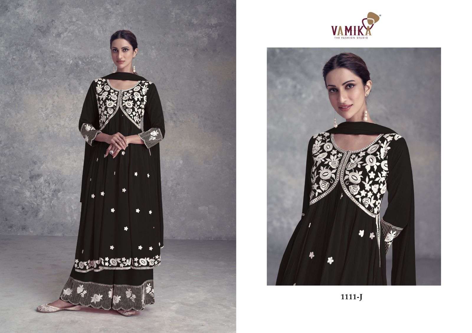 vamika tm aadhira vol 9 dark d no 1111 f to 1111 j rayon viscose decent look top bottom with dupatta catalog