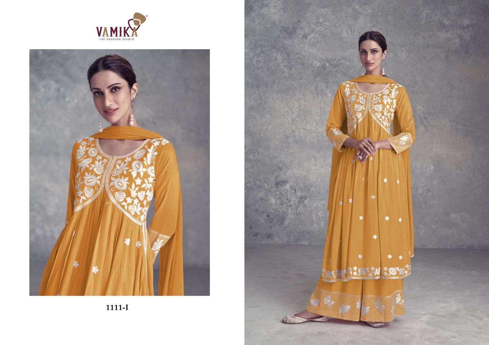 vamika tm aadhira vol 9 dark d no 1111 f to 1111 j rayon viscose decent look top bottom with dupatta catalog