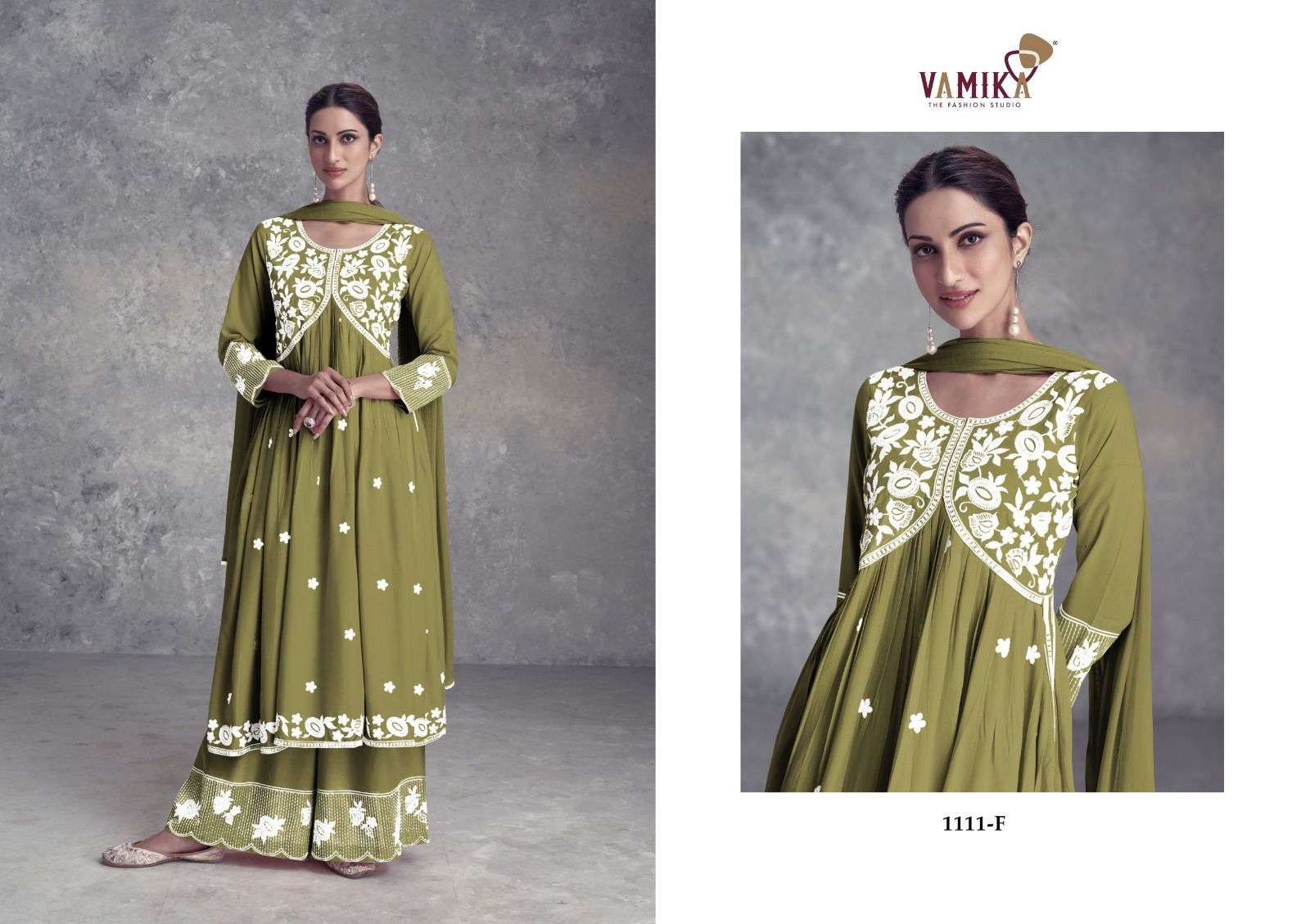 vamika tm aadhira vol 9 dark d no 1111 f to 1111 j rayon viscose decent look top bottom with dupatta catalog