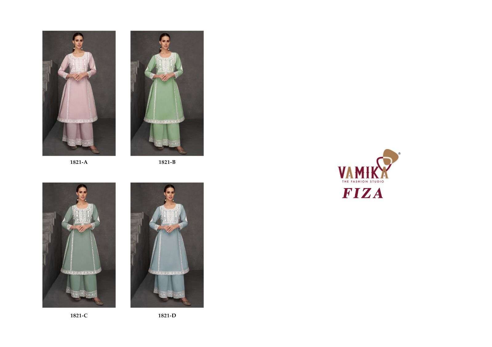 vamika tm fiza d no 1821 a to 1821 d  viscose decent look top bottom catalog