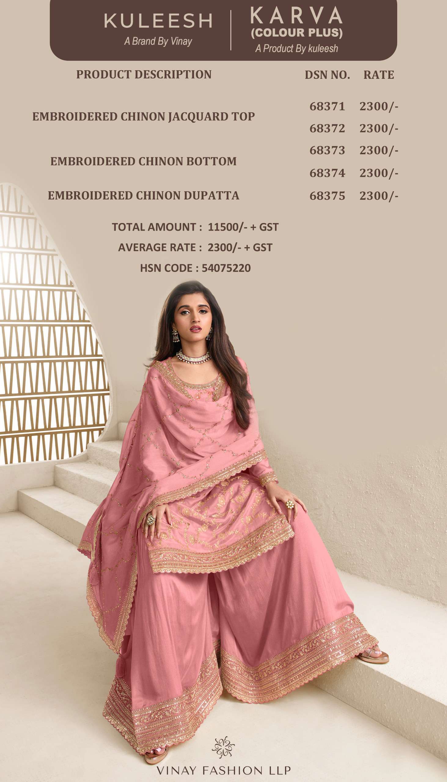 vinay fashion kuleesh karva colour plus viscose festive look salwar suit catalog