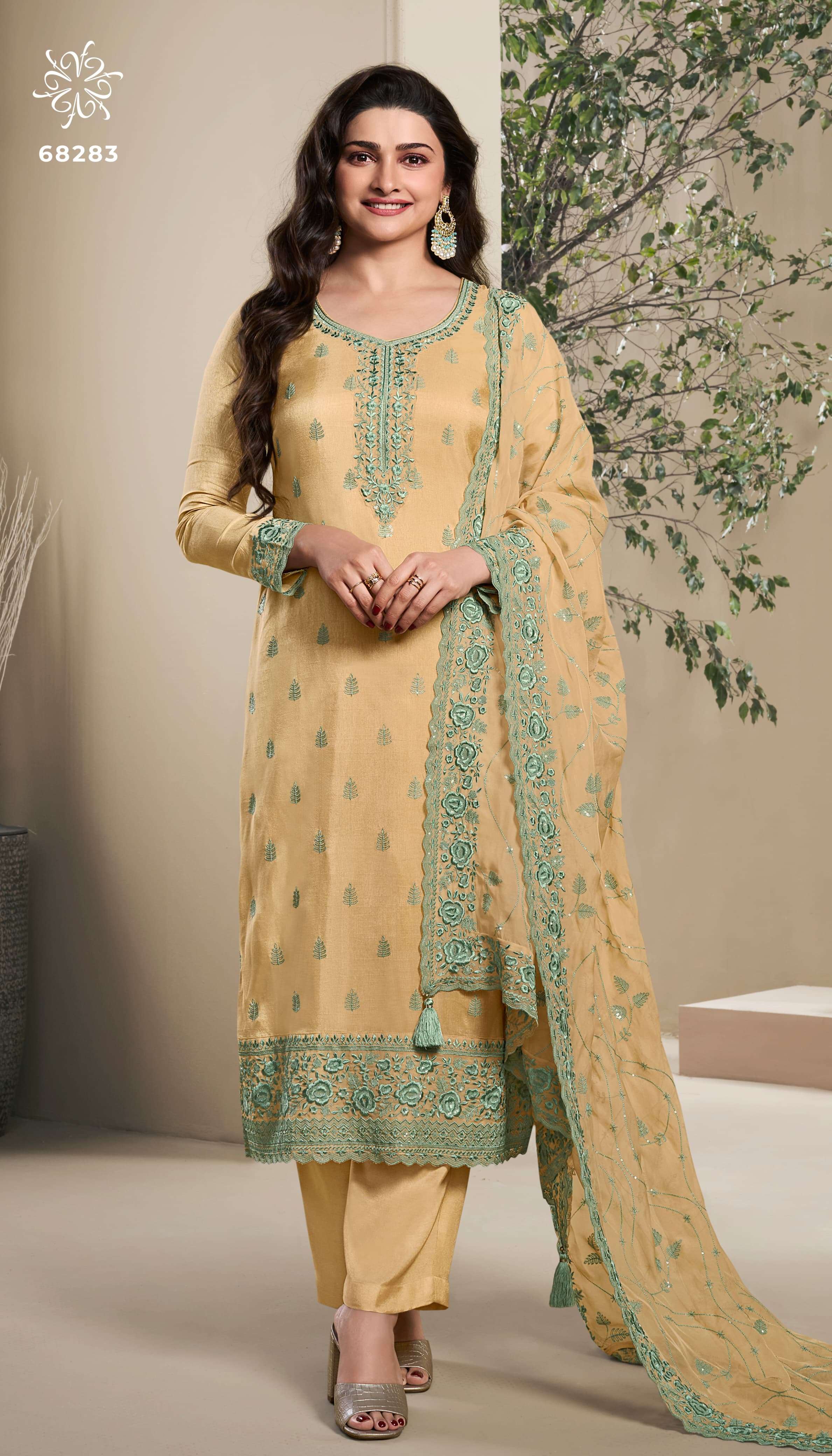 vinay fashion kuleesh nutaan dola silk festive look salwar suit catalog