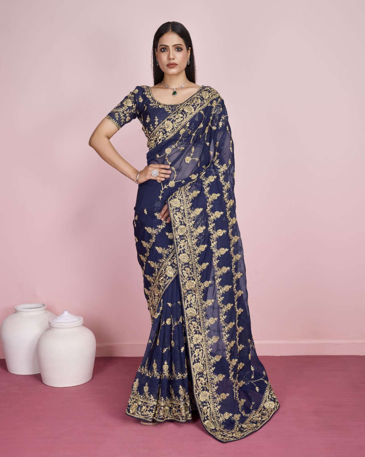 vivera nirma 3 organza elegant saree catalog