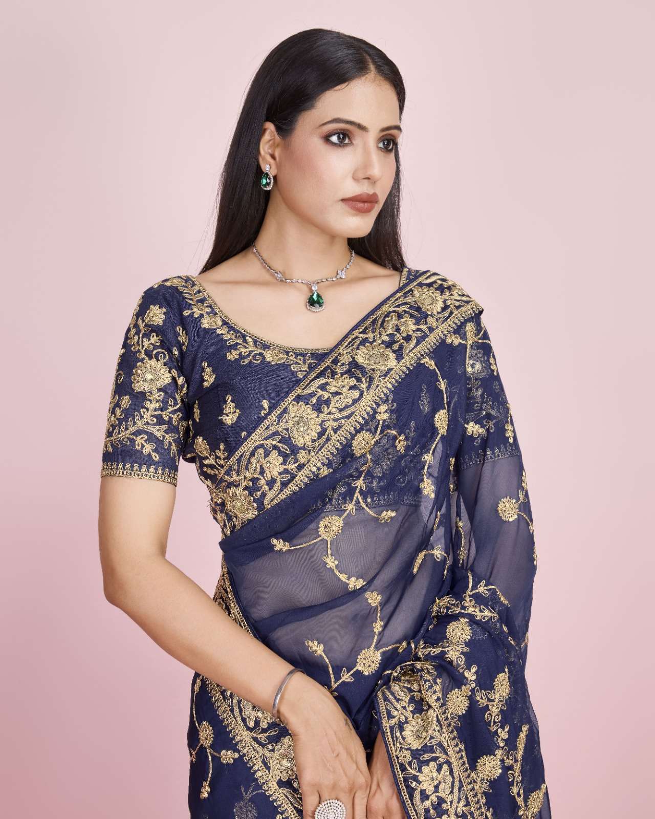 vivera nirma 3 organza elegant saree catalog