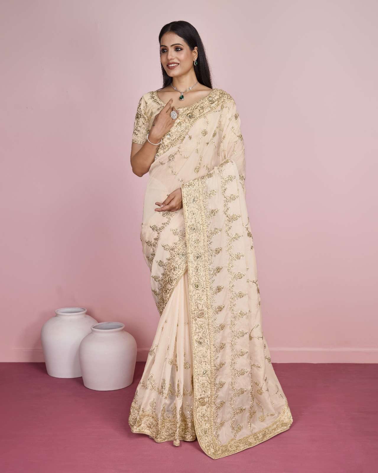 vivera nirma 3 organza elegant saree catalog