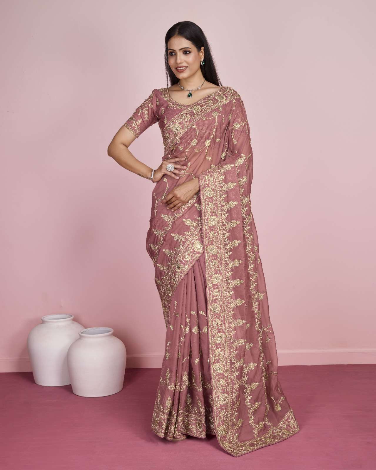 vivera nirma 3 organza elegant saree catalog