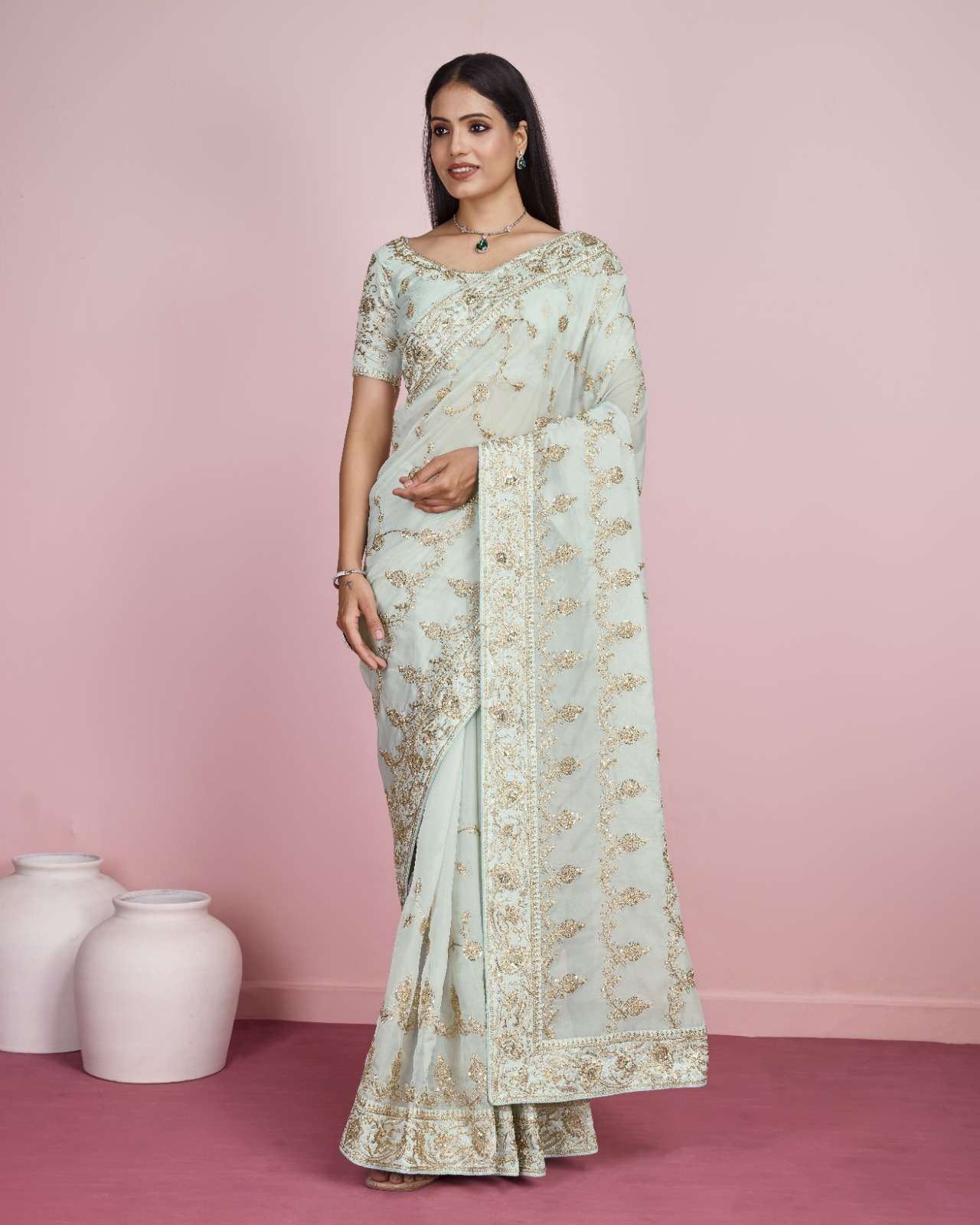 vivera nirma 3 organza elegant saree catalog