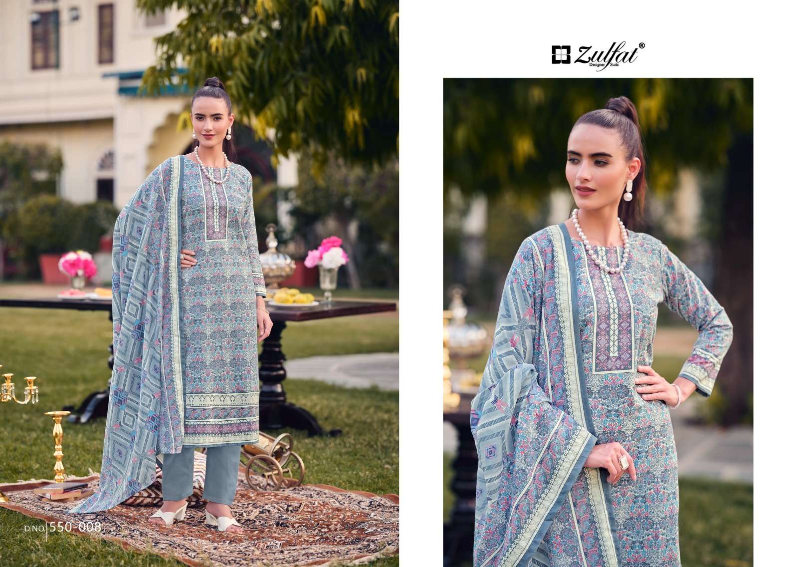 zulfat designer suits hakoba cotton regal look salwar suit catalog