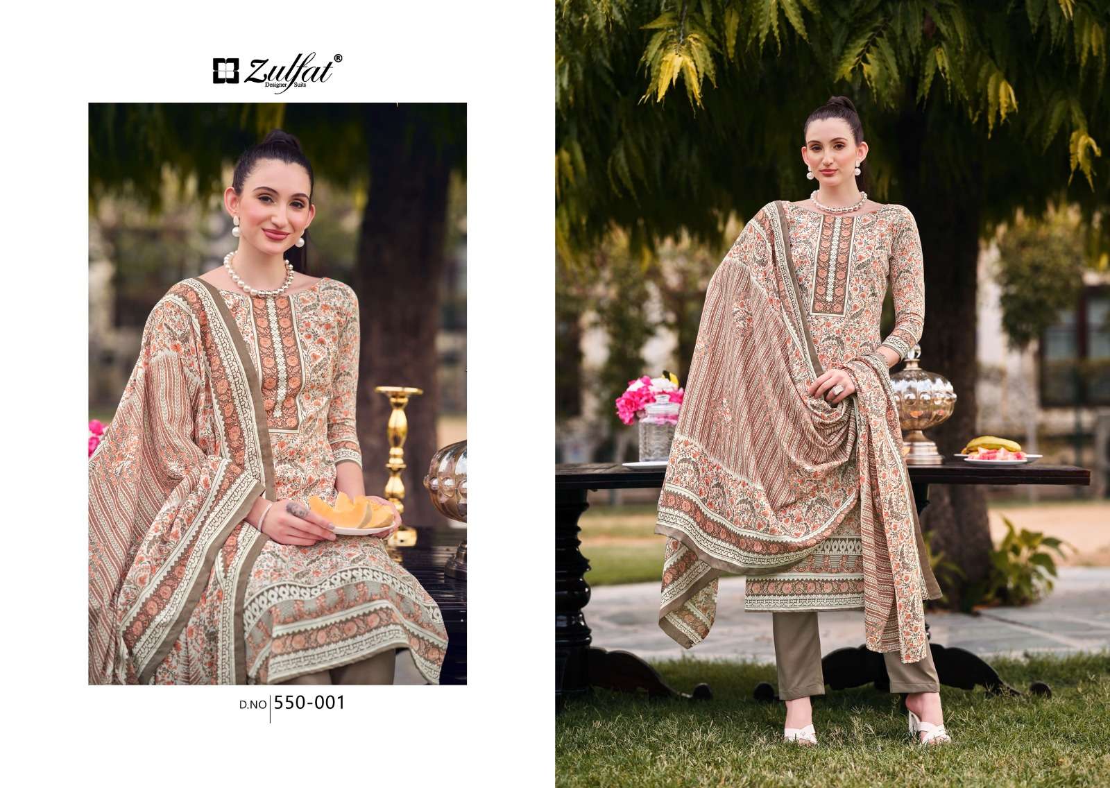 zulfat designer suits hakoba cotton regal look salwar suit catalog