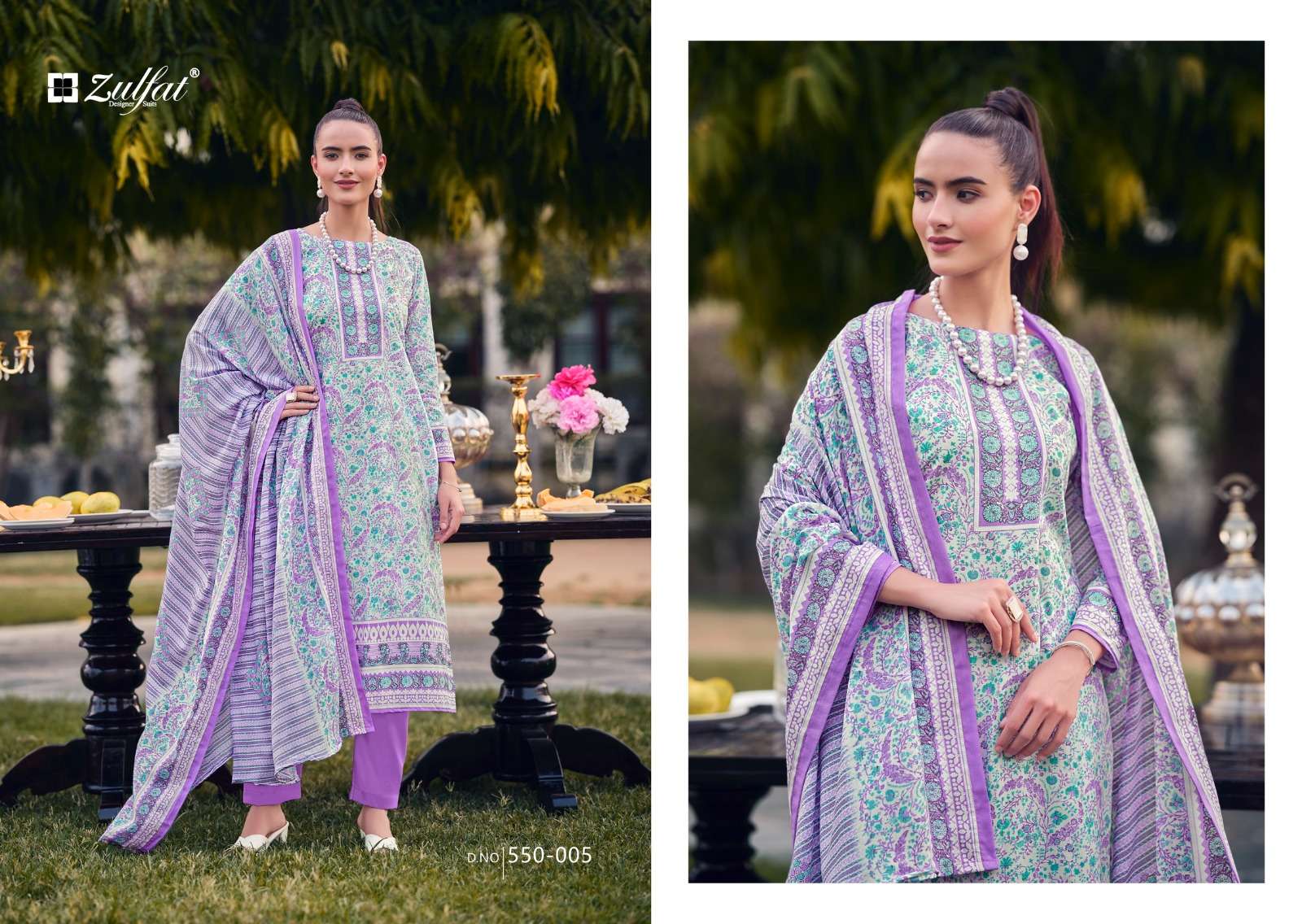 zulfat designer suits hakoba cotton regal look salwar suit catalog