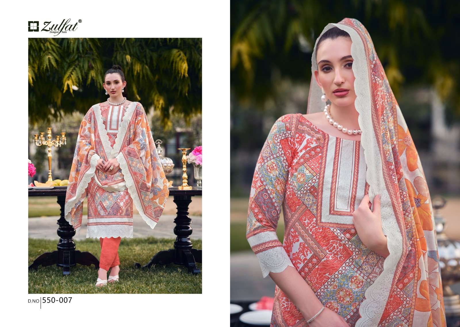 zulfat designer suits hakoba cotton regal look salwar suit catalog