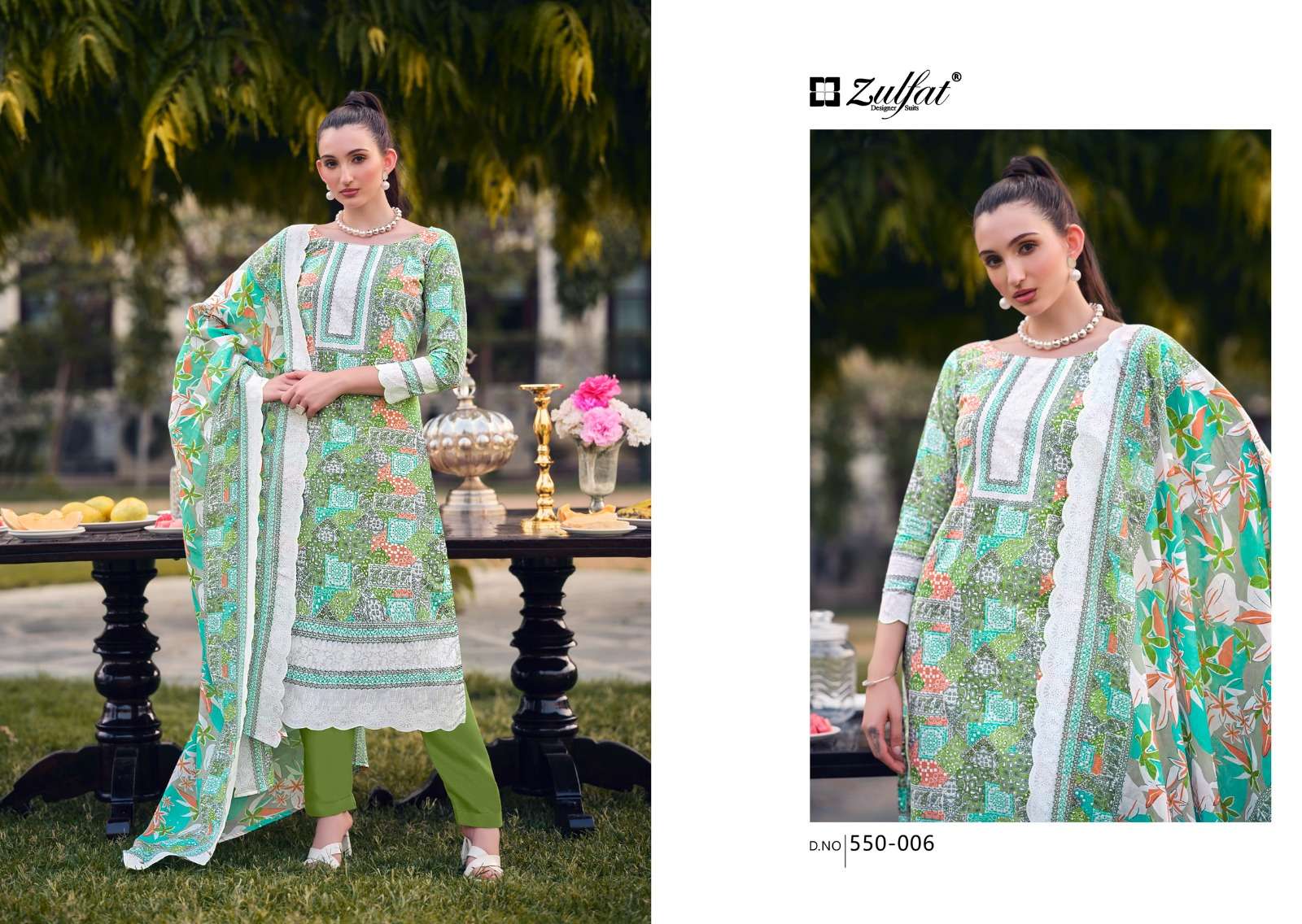 zulfat designer suits hakoba cotton regal look salwar suit catalog