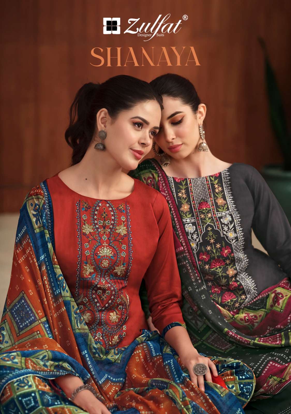 zulfat designer suits shanaya jam cotton exclusive look salwar suit catalog