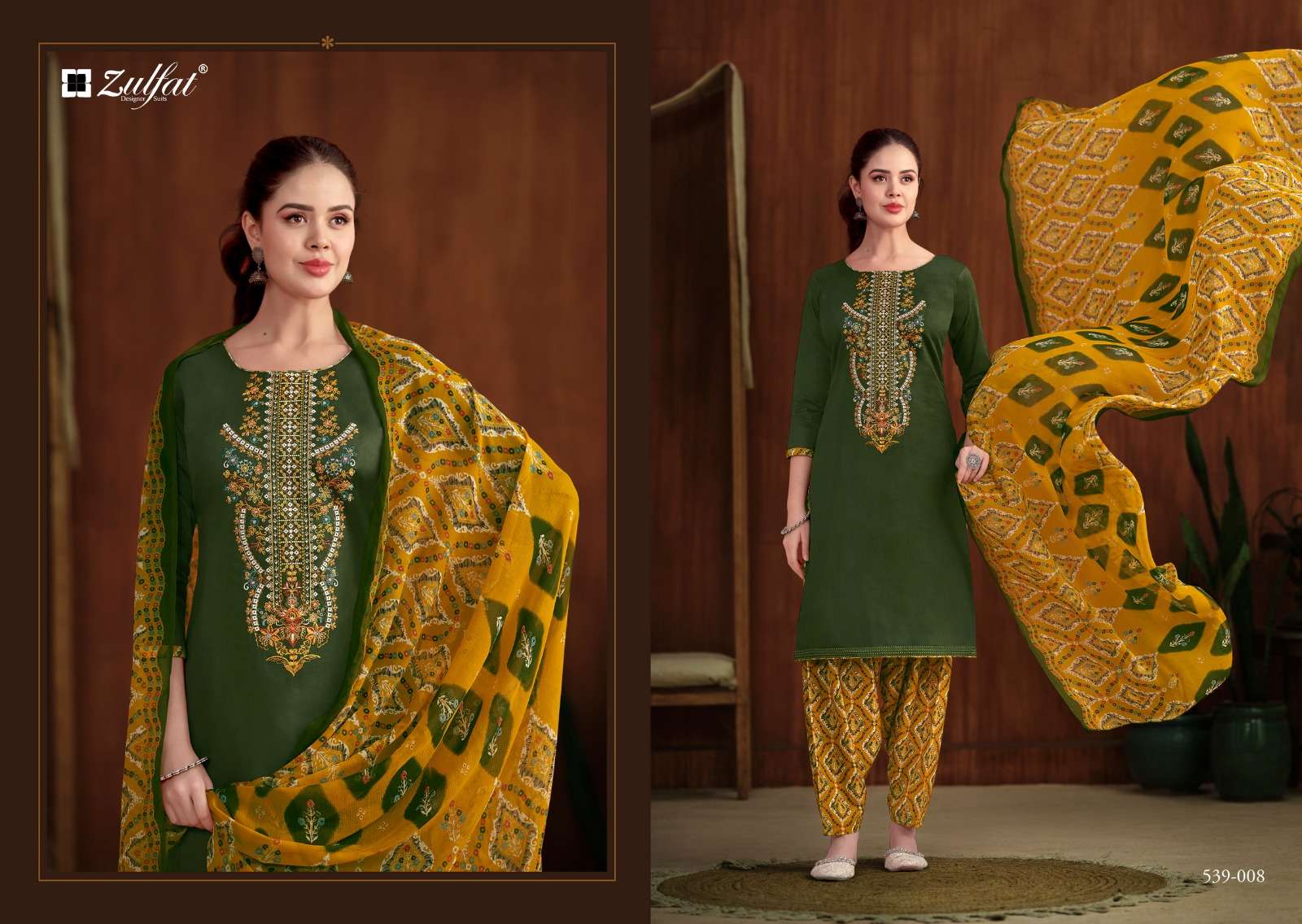 zulfat designer suits shanaya jam cotton exclusive look salwar suit catalog