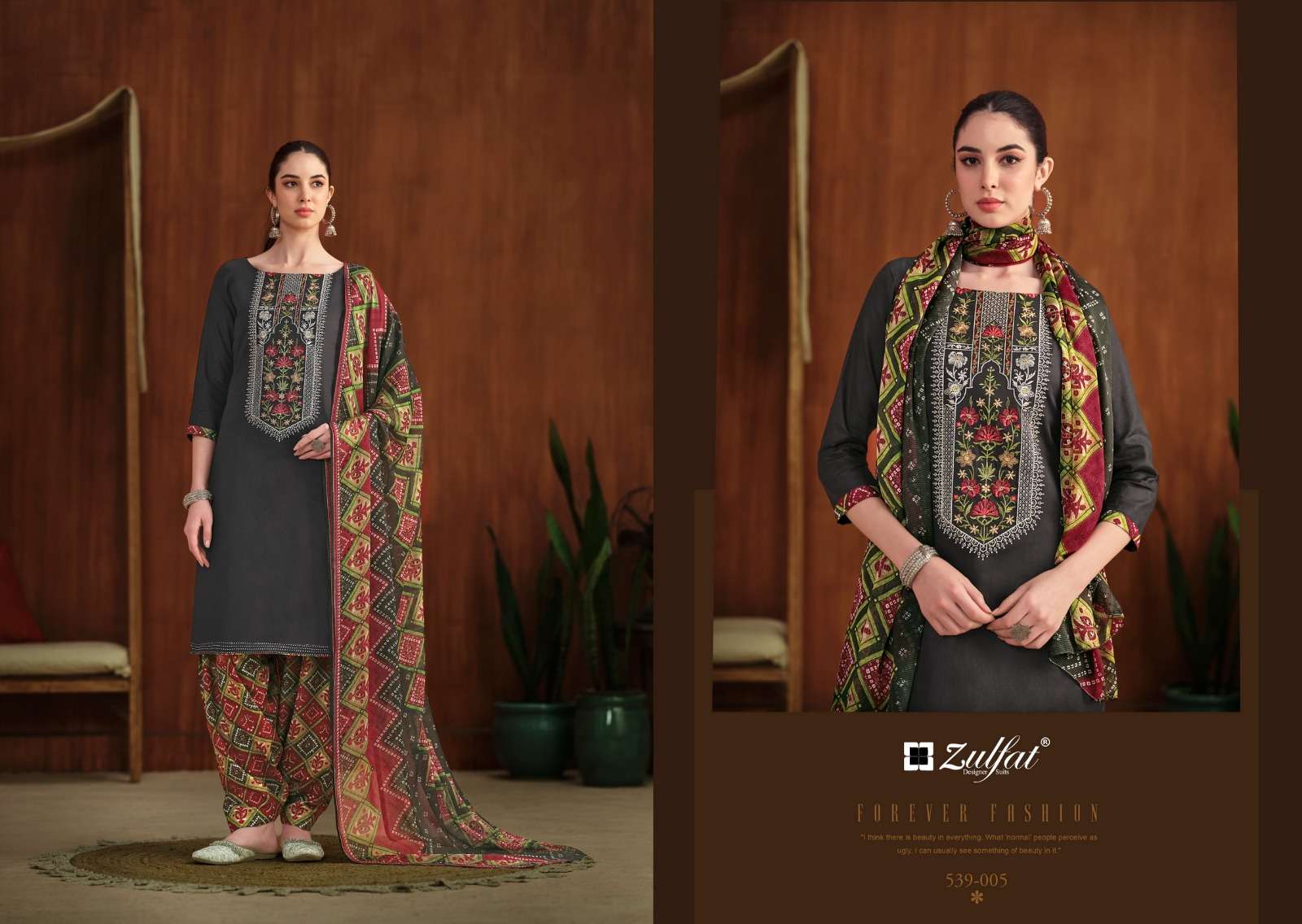 zulfat designer suits shanaya jam cotton exclusive look salwar suit catalog