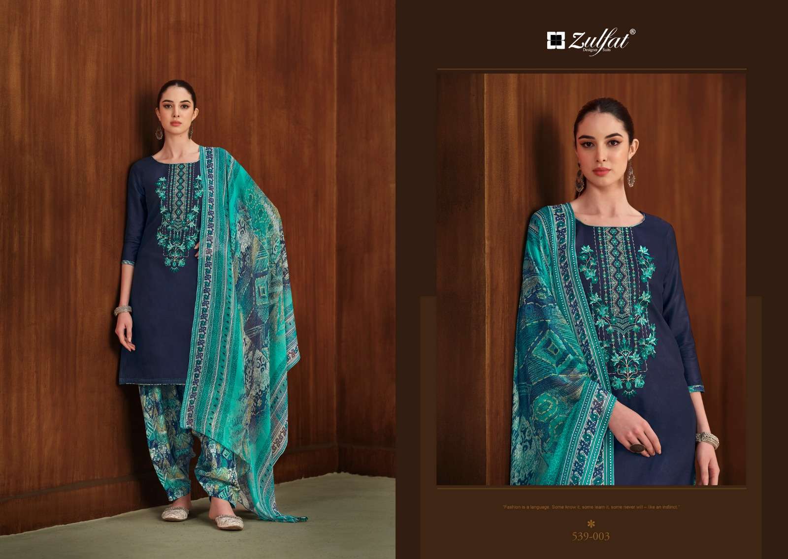 zulfat designer suits shanaya jam cotton exclusive look salwar suit catalog