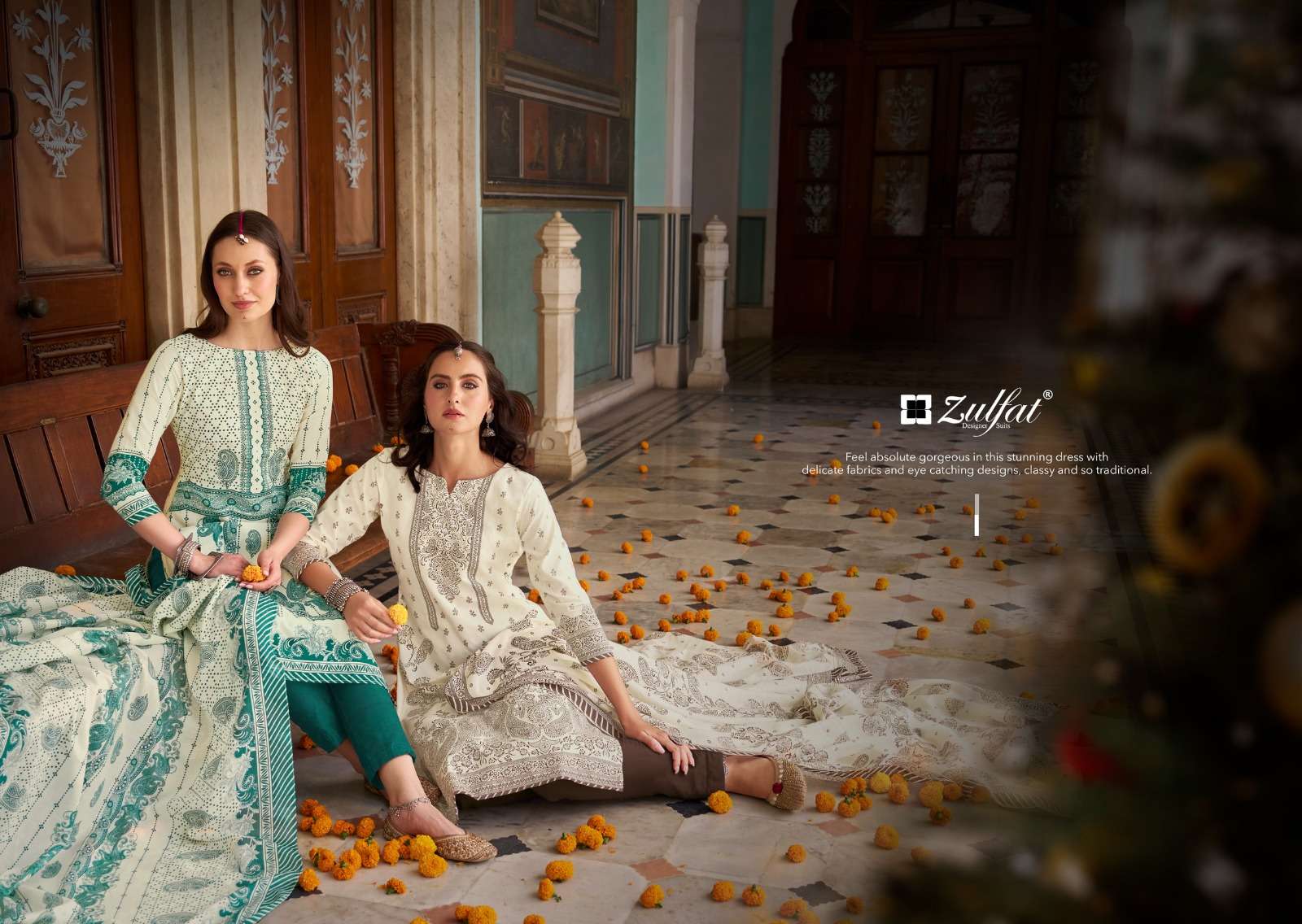 zulfat designer suits zohra cotton exclusive look salwar suit catalog