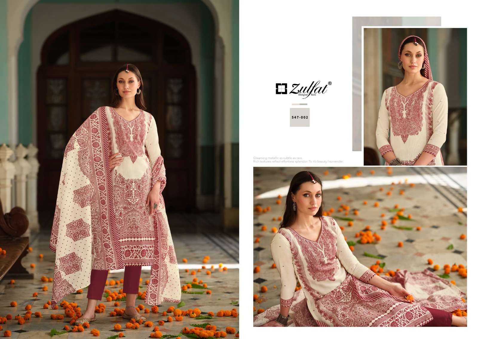 zulfat designer suits zohra cotton exclusive look salwar suit catalog