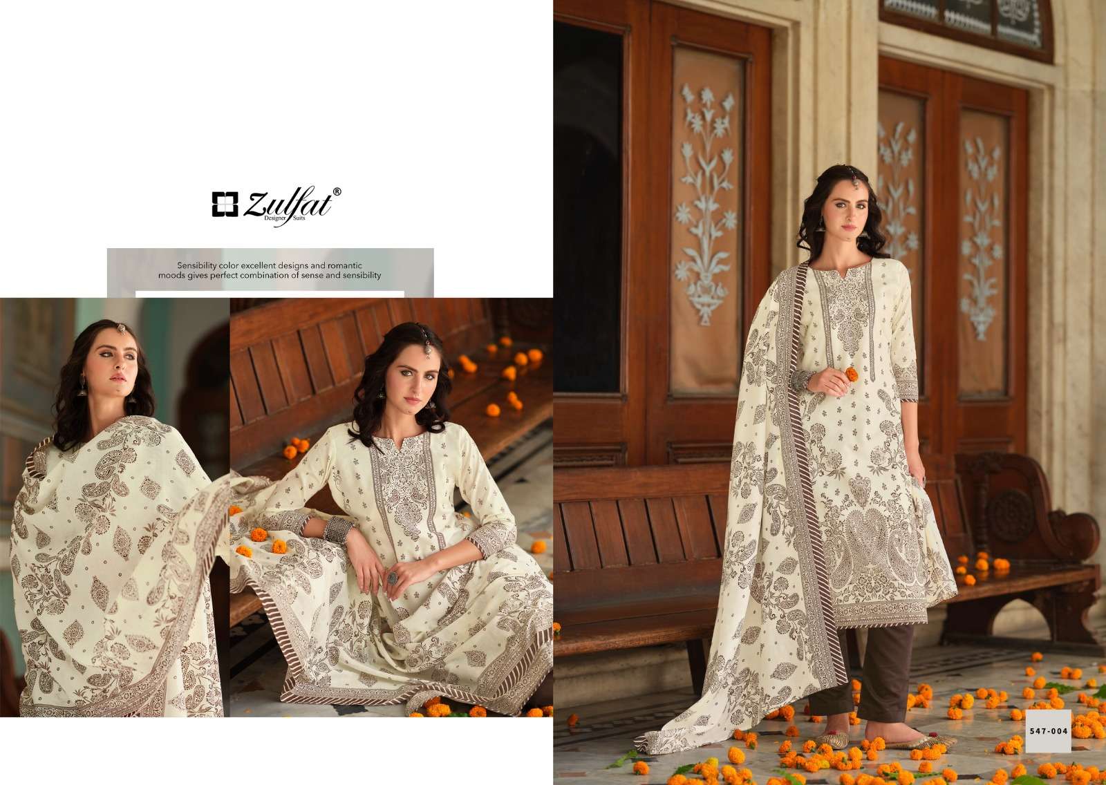 zulfat designer suits zohra cotton exclusive look salwar suit catalog