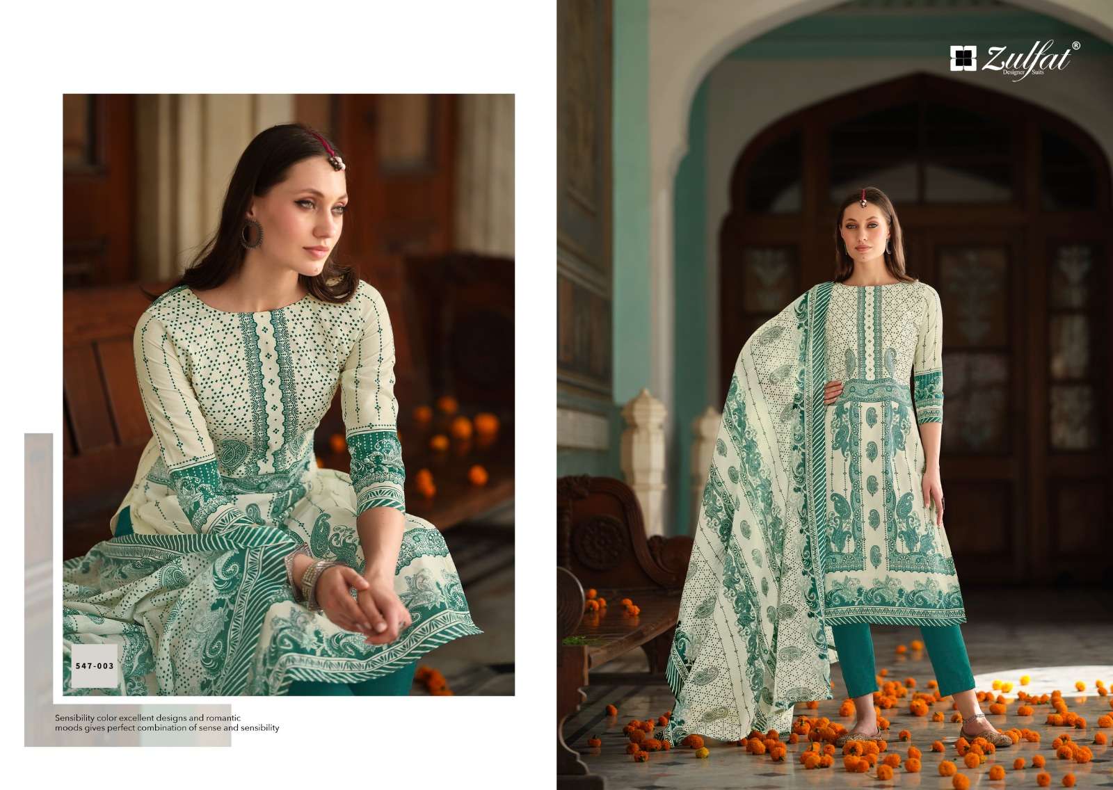 zulfat designer suits zohra cotton exclusive look salwar suit catalog