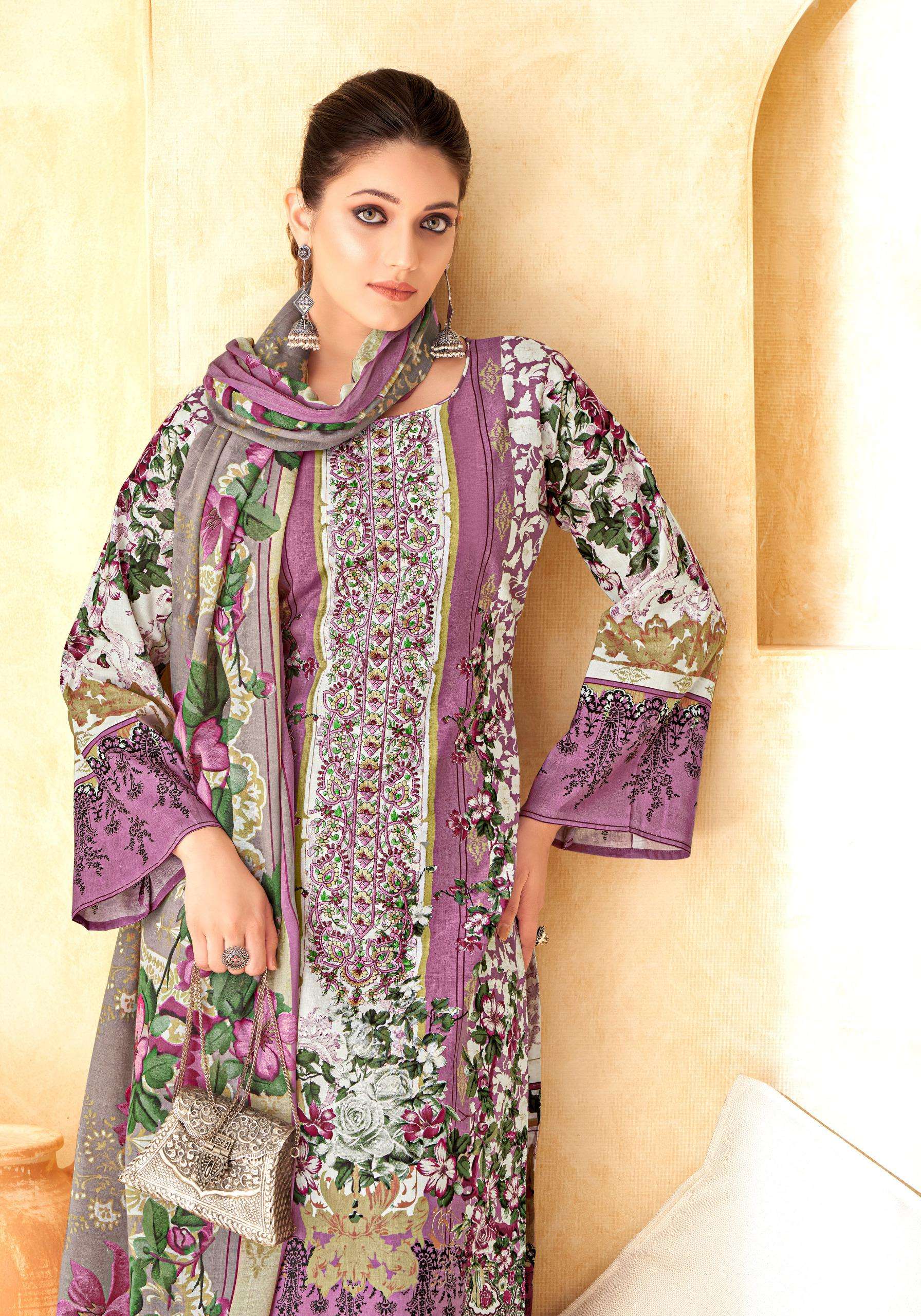 alok suit qudrat 5 camric cotton exclusive print salwar suit catalog