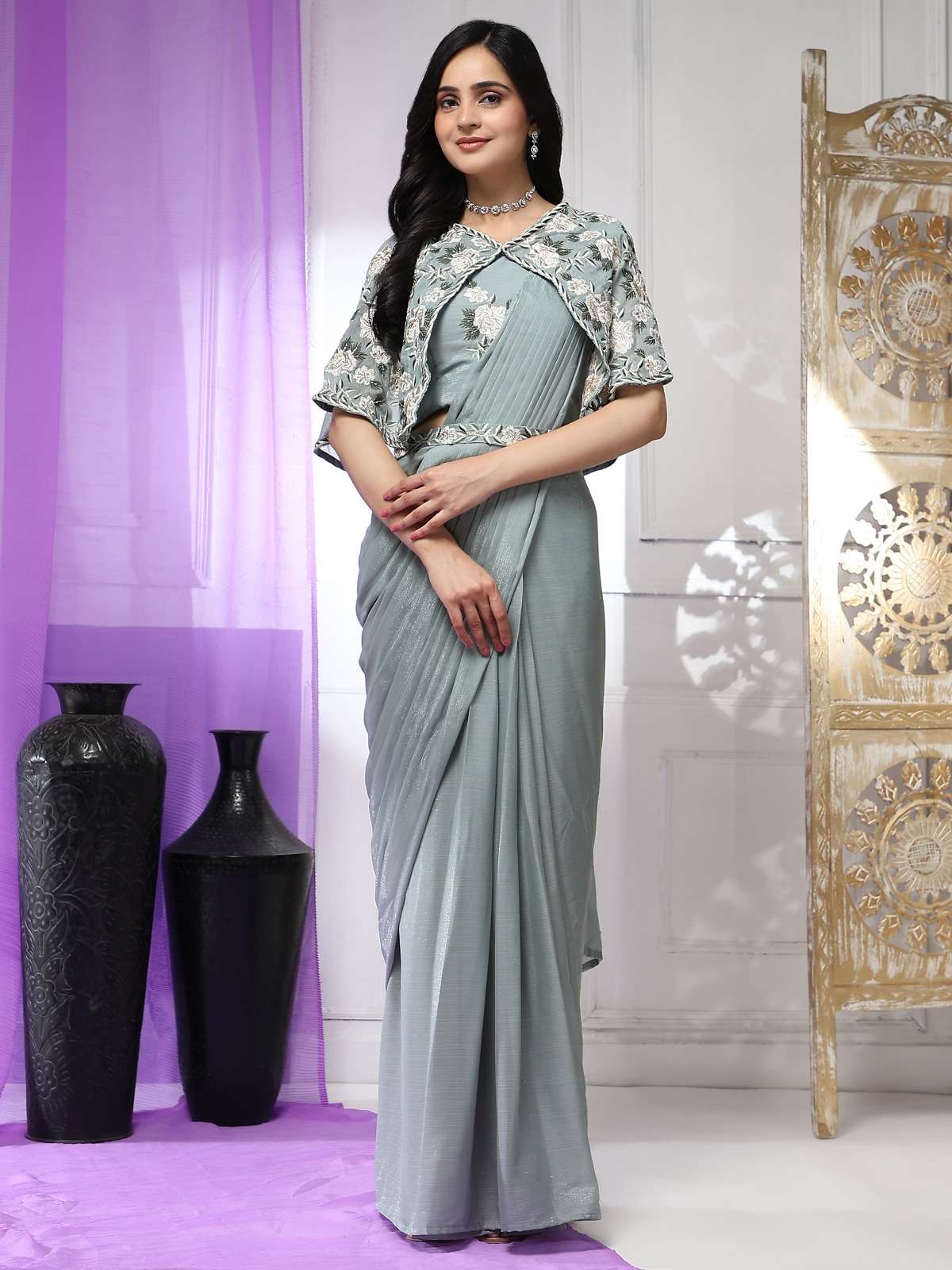 amoha trendz d no a 338 imported siffon regal look saree catalog