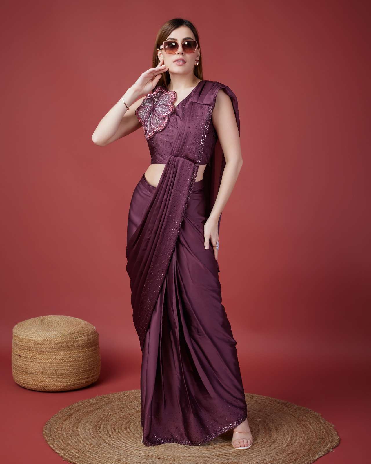 amoha trendz d no KAT10210 satin silk graceful look saree catalog