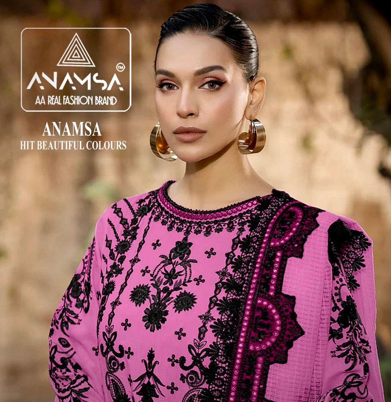 anamsa d no 439 a b c d  hits beautiful colours rayon elegant salwar suit catalog