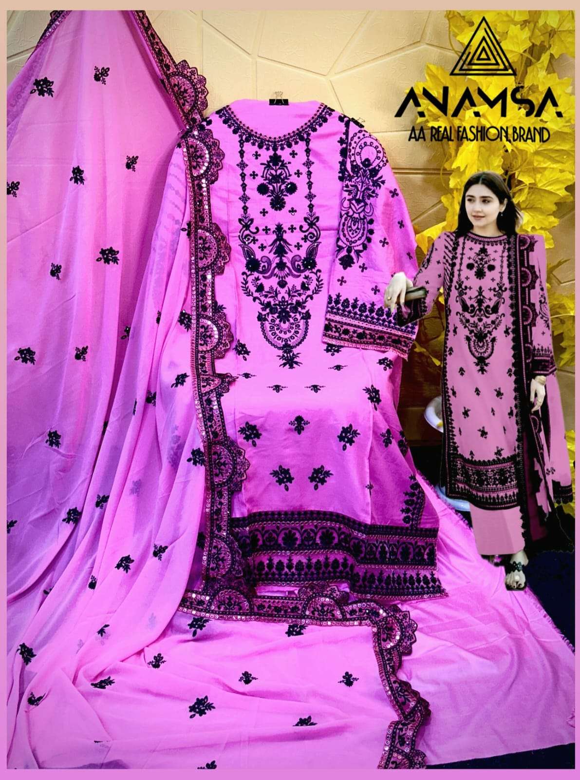 anamsa d no 439 a b c d  hits beautiful colours rayon elegant salwar suit catalog