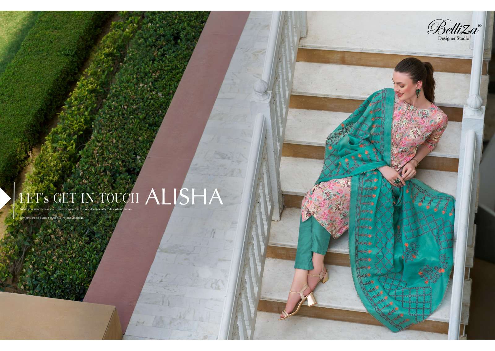 belliza designer studio alisha cotton catchy look salwar suit catalog