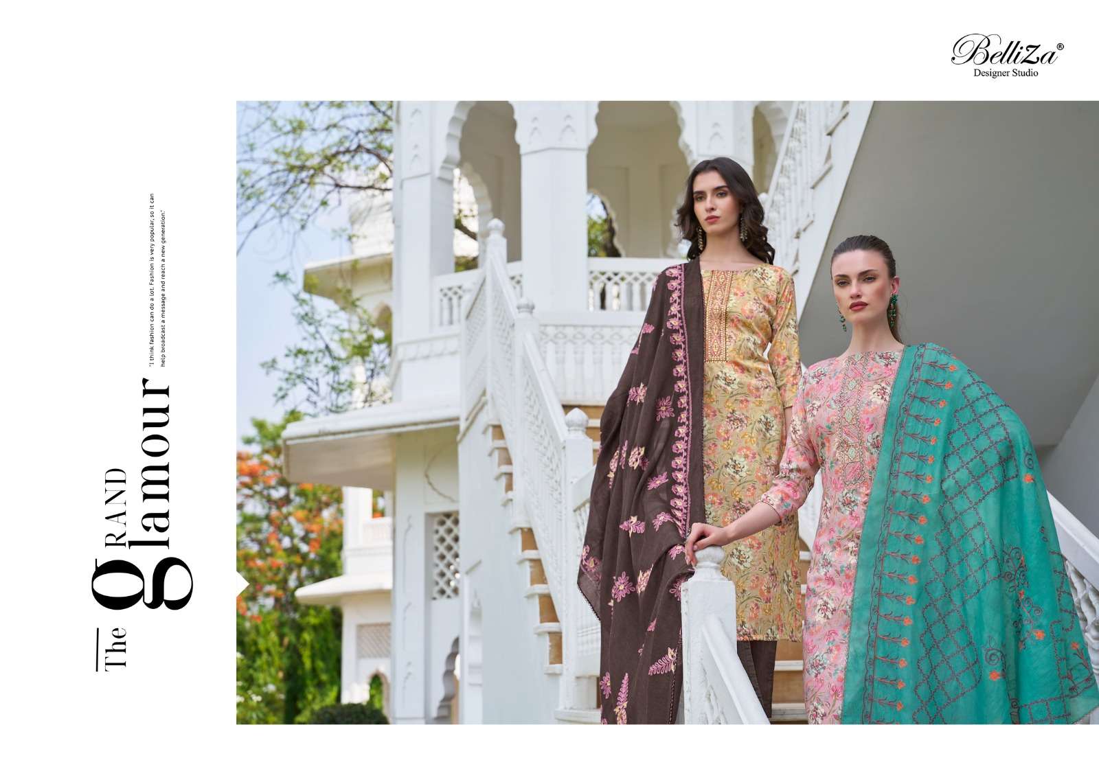 belliza designer studio alisha cotton catchy look salwar suit catalog