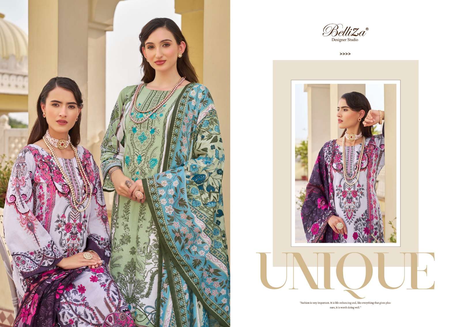 belliza designer studio naira vol 57 cotton catchy look salwar suit catalog