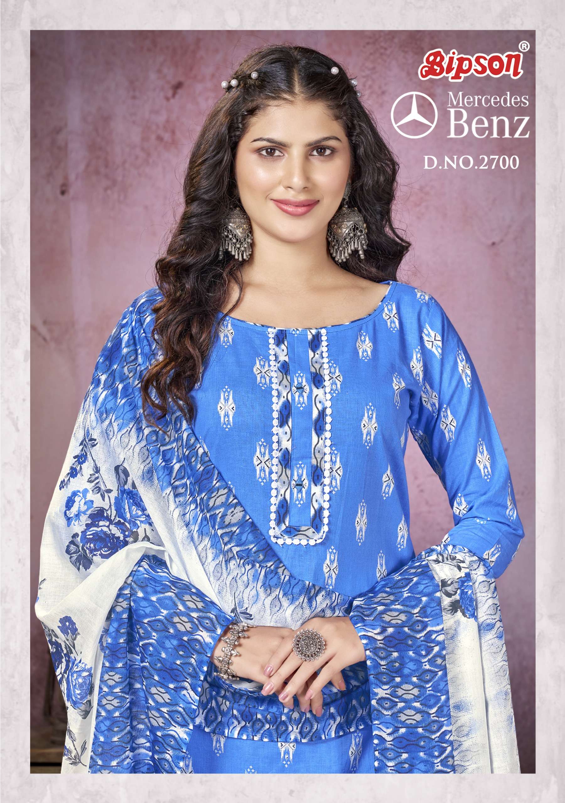 bipson mercedes benz 2700 camric cotton catchy look salwar suit catalog