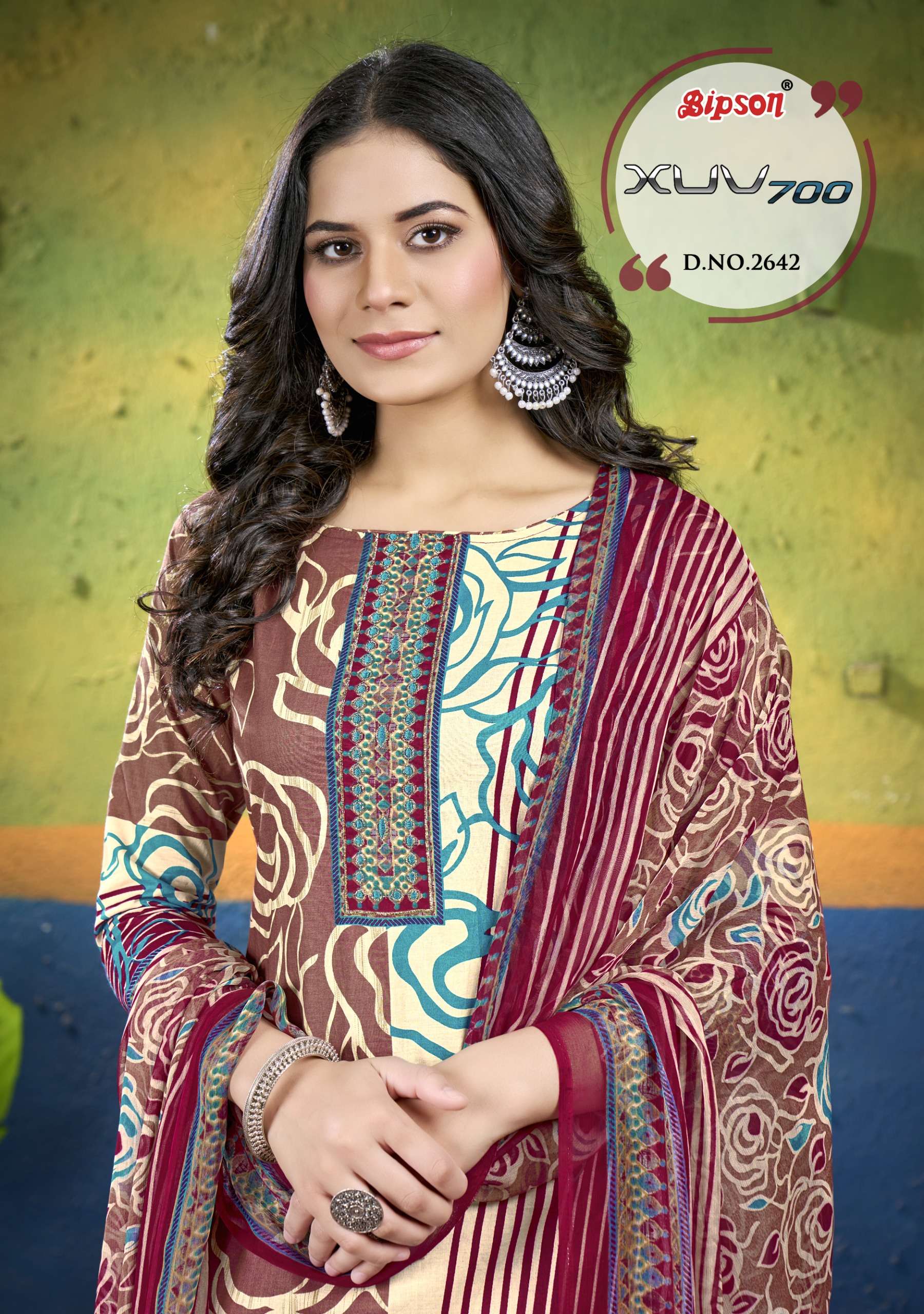 bipson XUV 700 2642 cotton attrective print salwar suit catalog