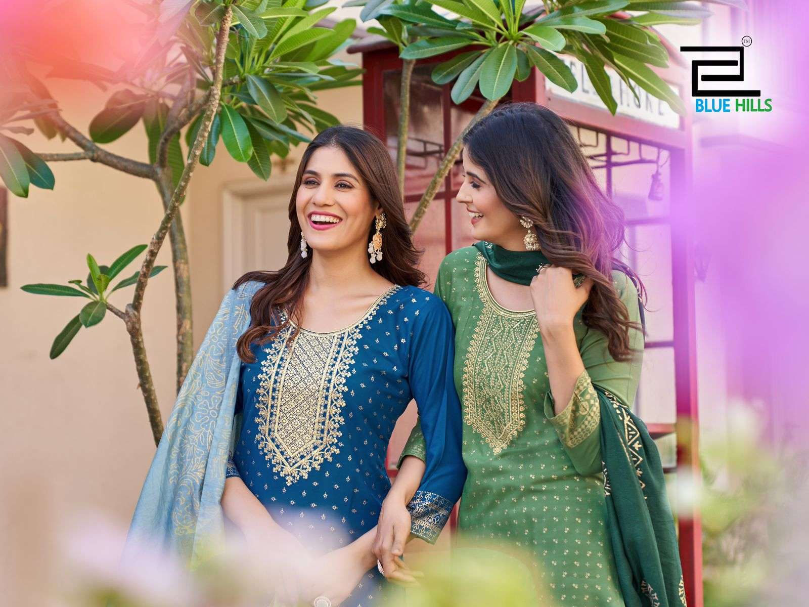 blue hills royal touch vol 10 rayon elegant top bottom with dupatta catalog