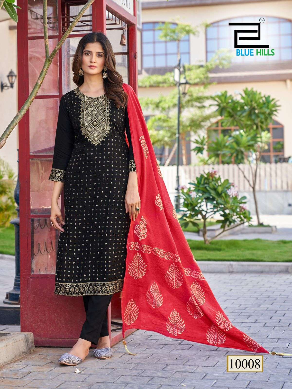 blue hills royal touch vol 10 rayon elegant top bottom with dupatta catalog