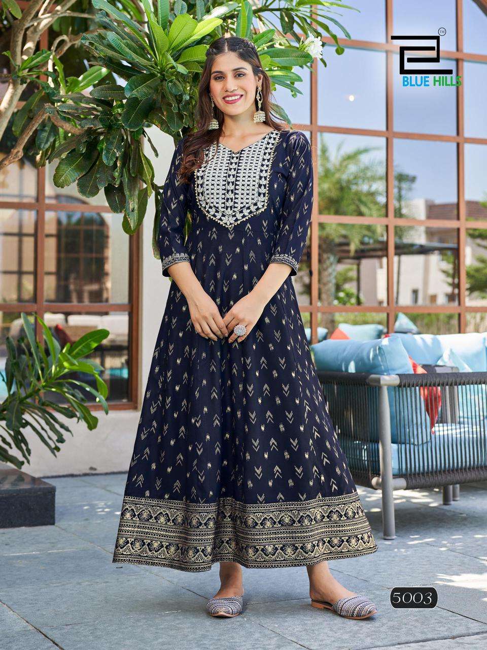 blue hills Walkway Vol 50  rayon elegant kurti with pant catalog