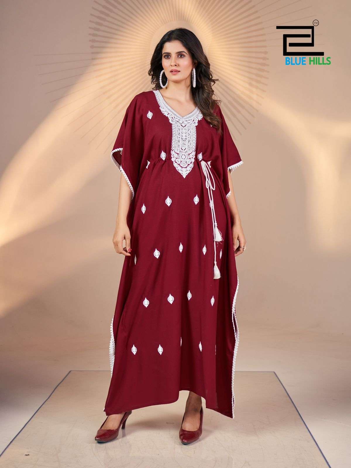 bluehills honey rayon attrective look gown catalog