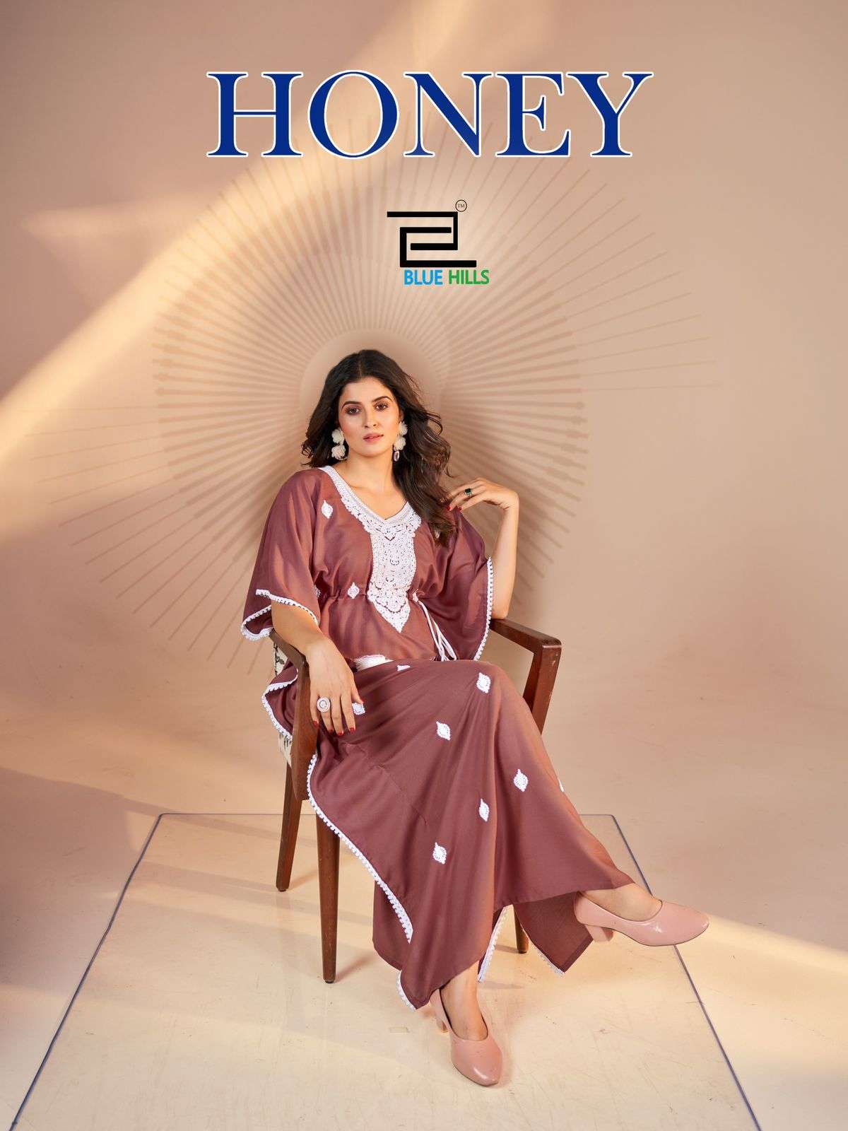 bluehills honey rayon attrective look gown catalog