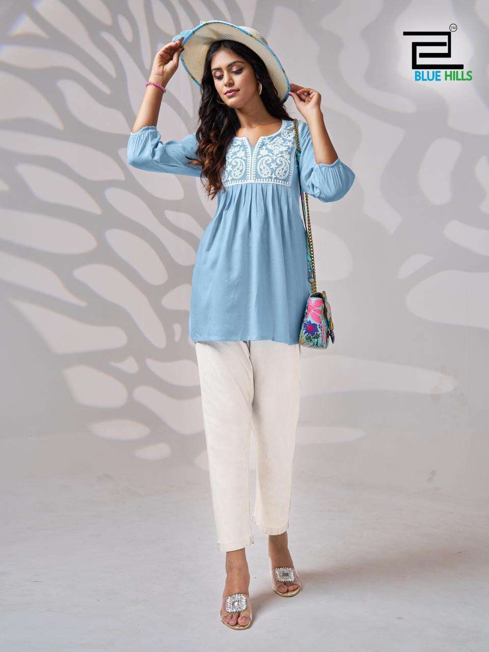 bluehills universe rayon attrective look top catalog