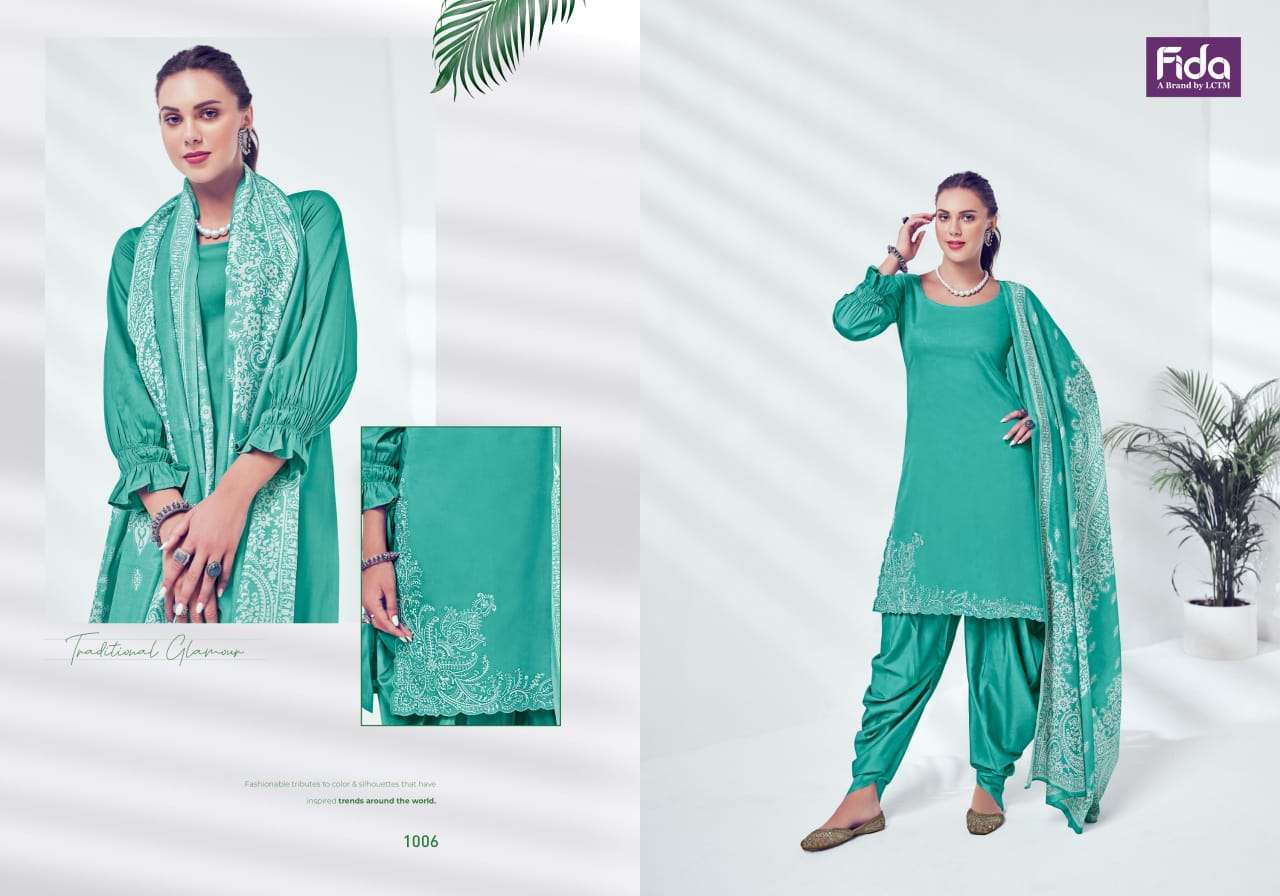 fida bandhani nyura cotton attrective look salwar suit catalog