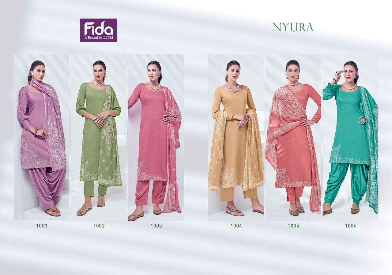 fida bandhani nyura cotton attrective look salwar suit catalog