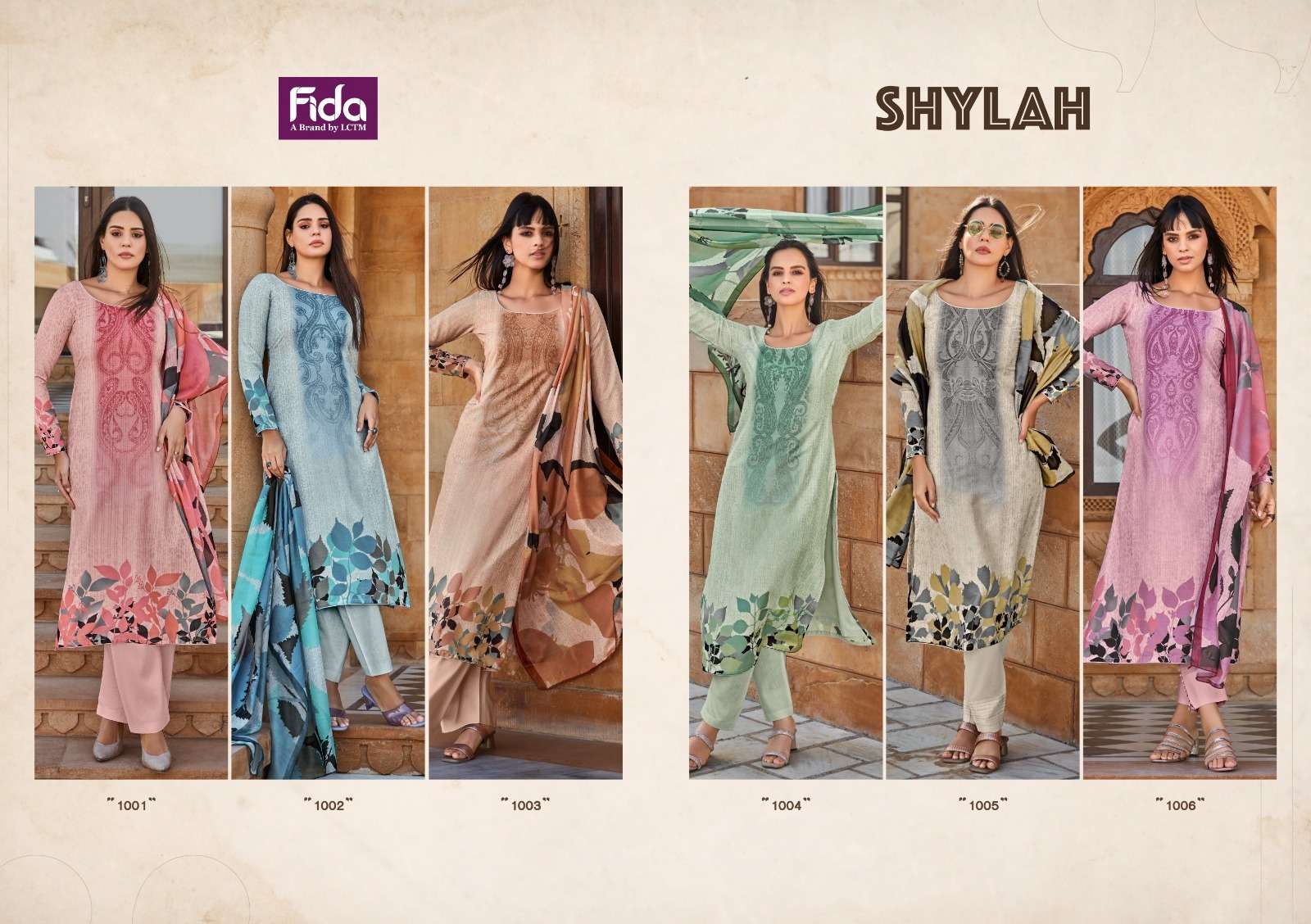 fida shylah digital blended voiled cotton  elegant salwar suit catalog