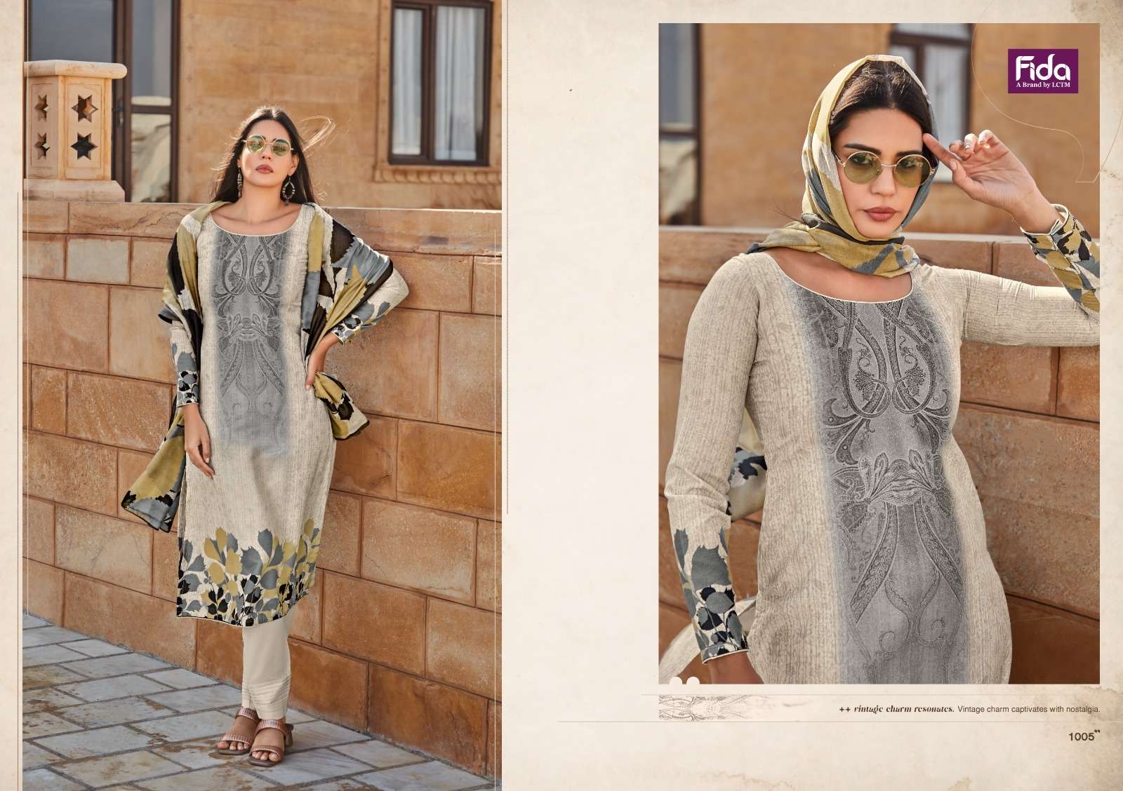 fida shylah digital blended voiled cotton  elegant salwar suit catalog