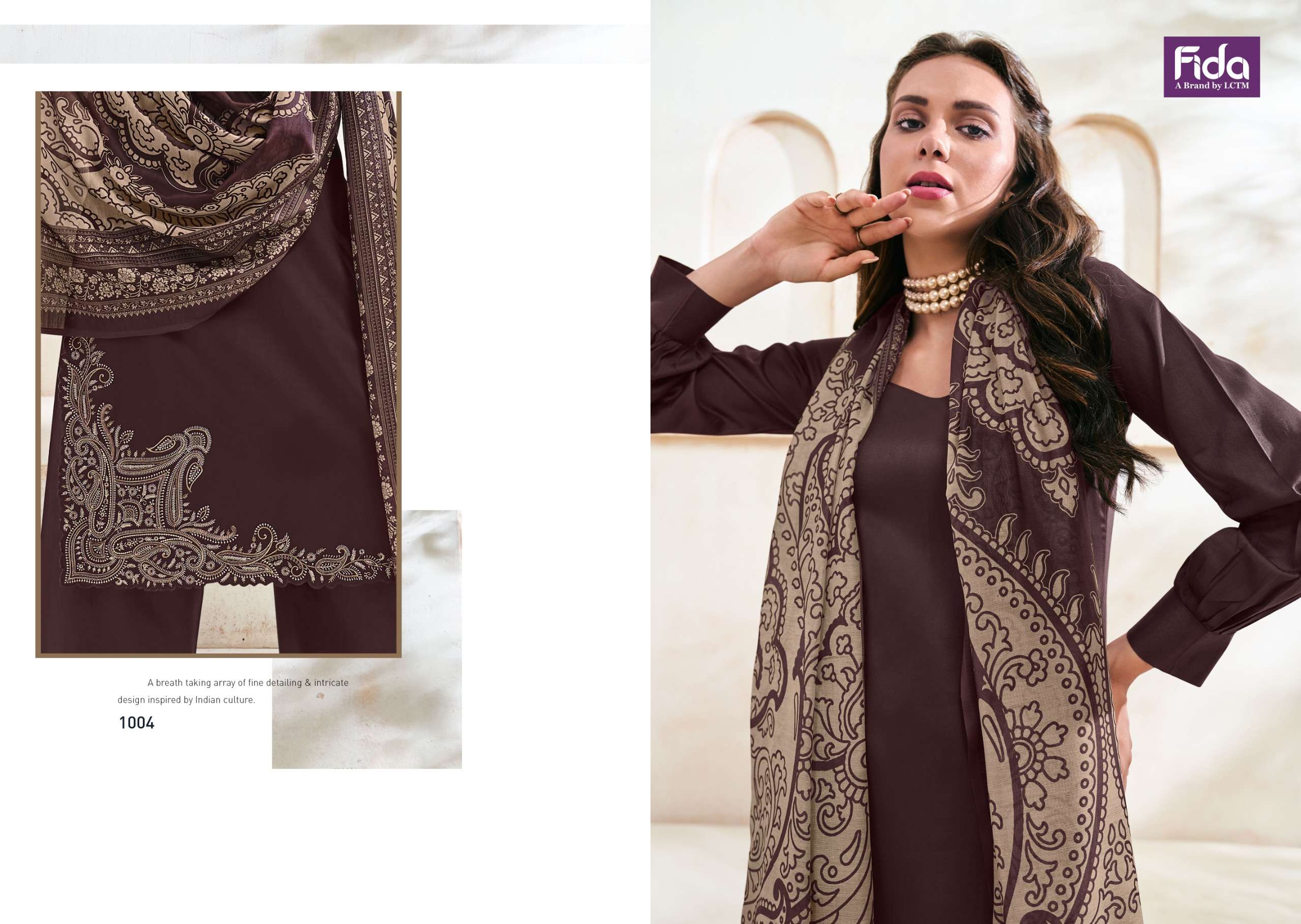 fida zahavi cotton satin attrective look salwar suit catalog