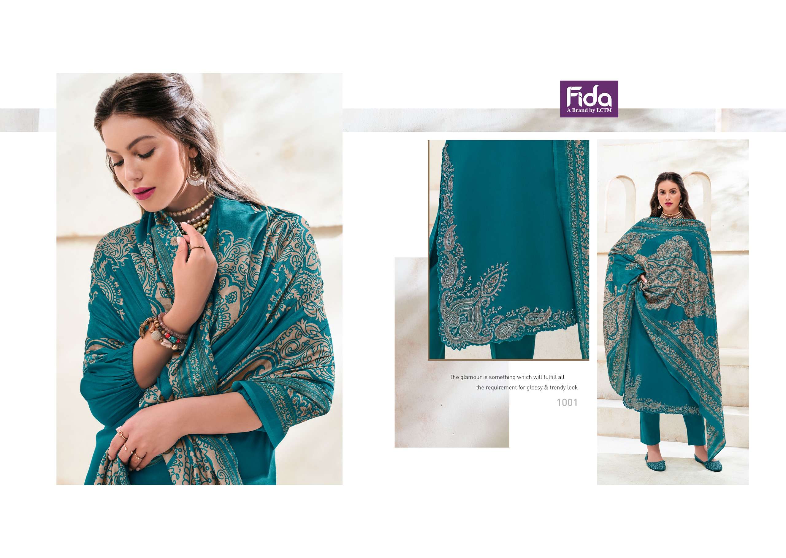 fida zahavi cotton satin attrective look salwar suit catalog