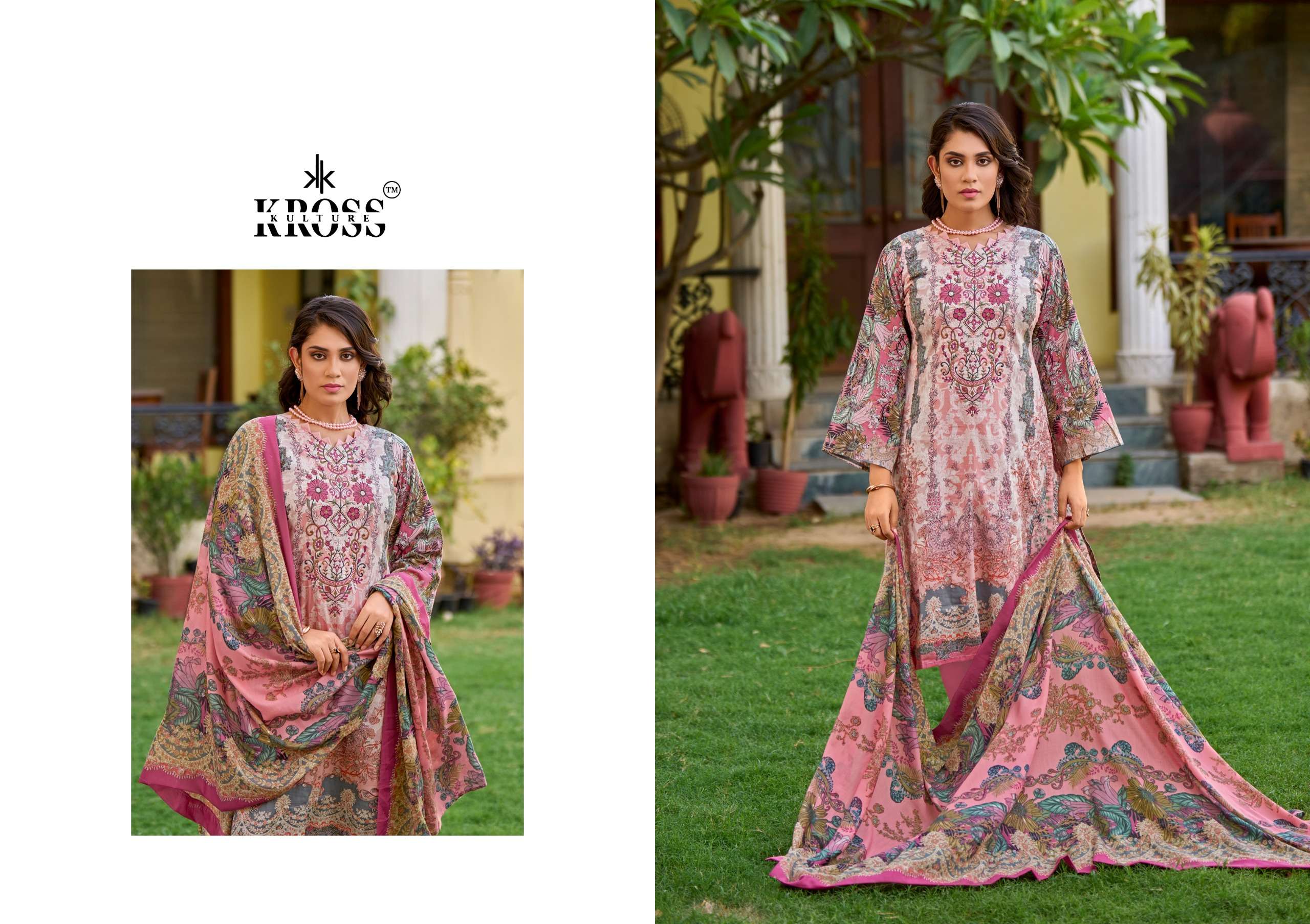 kross kulture naira vol 2 cotton decent look salwar suit with lawn dupatta catalog