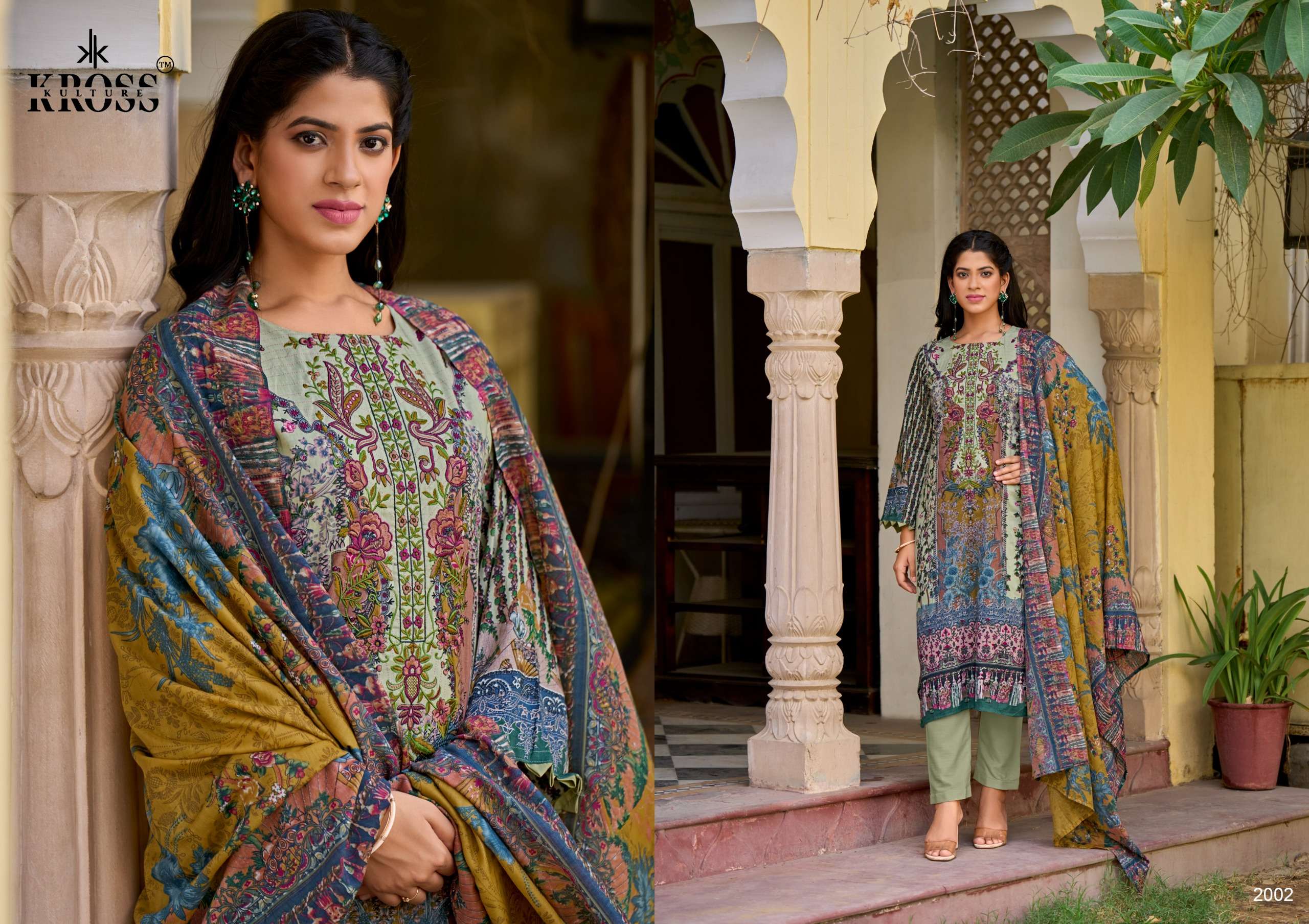 kross kulture naira vol 2 cotton decent look salwar suit with lawn dupatta catalog