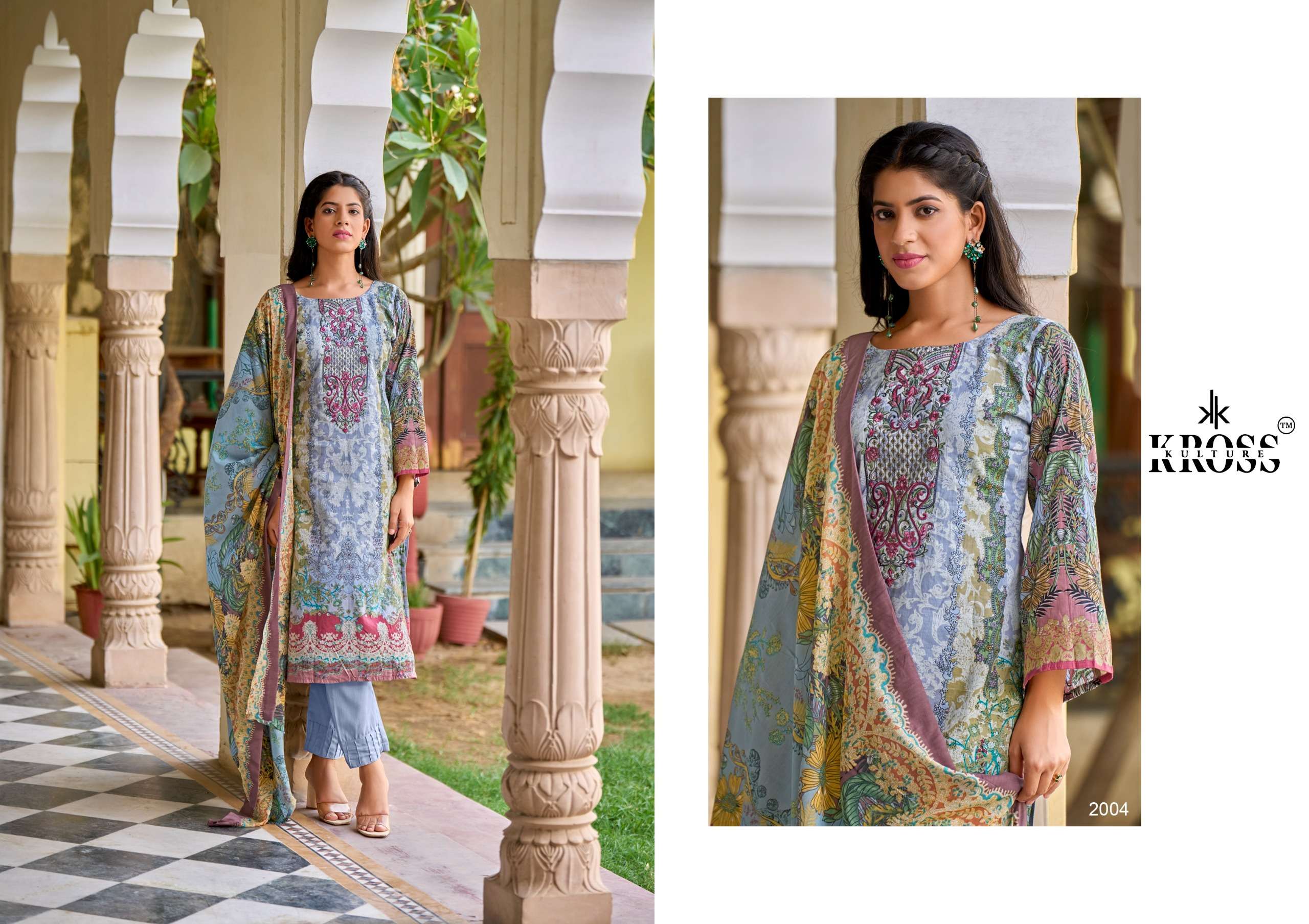 kross kulture naira vol 2 cotton decent look salwar suit with lawn dupatta catalog