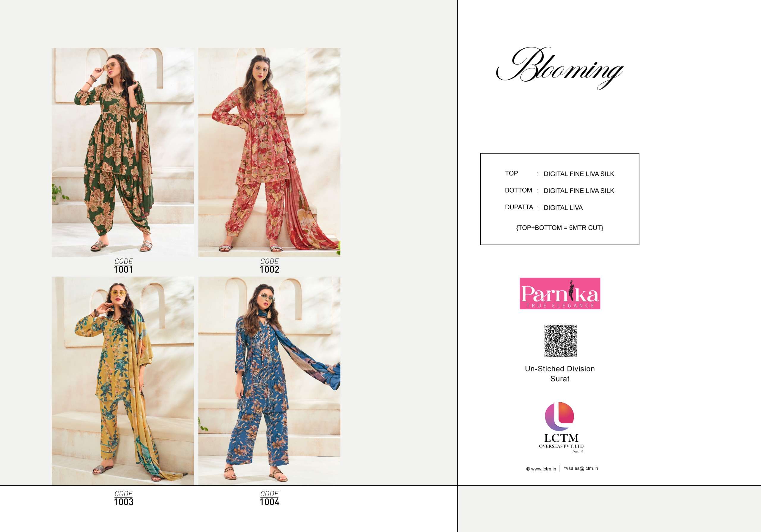 lctm overseas blooming silk innovative look salwar suit catalog